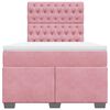 vidaXL Cama box spring con colch&oacute;n terciopelo rosa 120x200 cm