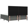 vidaXL Cama tipo Box Spring con colch&oacute;n Gris oscuro 200 x 200 cm tela