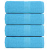 vidaXL Toallas de invitados FROGN 4 uds turquesa 30x50 cm 360 g/m²
