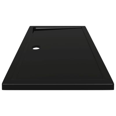 vidaXL Plato de ducha rectangular negro ABS 70x120 cm