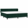 vidaXL Cama box spring con colch&oacute;n terciopelo verde oscuro 200x200 cm