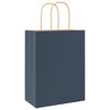 vidaXL Bolsas de papel con asas 50 uds azul 21x11x28 cm