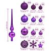 vidaXL Juego de bolas de Navidad 111 pzas poliestireno morado