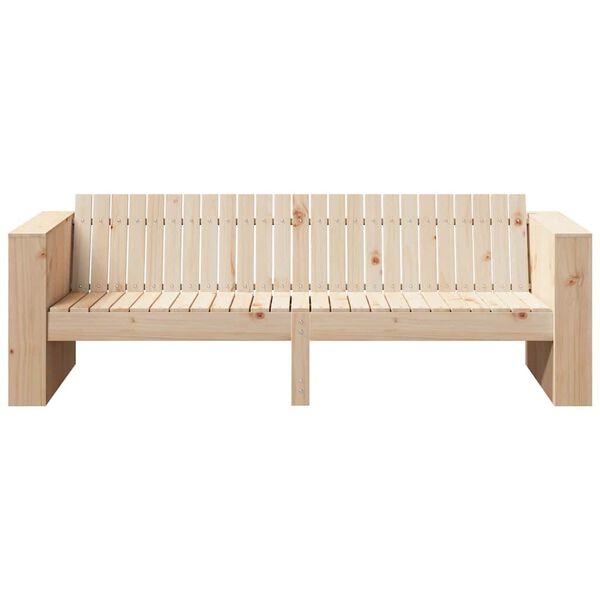 vidaXL Sofá de jardín Marrón 185,5 x 60 x 62 cm Madera de pino macizo