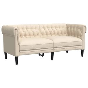 vidaXL Sof&aacute; Chesterfield de 2 plazas lino