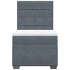vidaXL Cama box spring con colch&oacute;n terciopelo gris oscuro 80x200 cm
