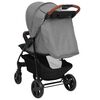 vidaXL Carrito de beb&eacute;s 3 en 1 de acero gris claro