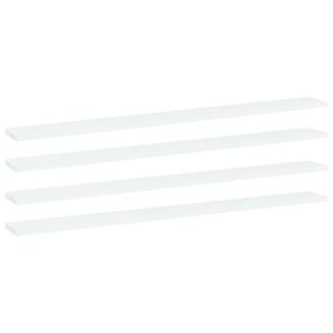 vidaXL Estante para estanter&iacute;a 4 uds contrachapada blanco 100x10x1,5cm