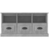 vidaXL Mueble para TV madera contrachapada gris hormigón 100x35x50 cm