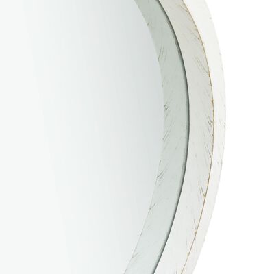 vidaXL Espejo de pared con correa blanco 50 cm