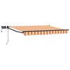 vidaXL Toldo manual retr&aacute;ctil con LEDs Multicolor 3,5 x 2,5 m