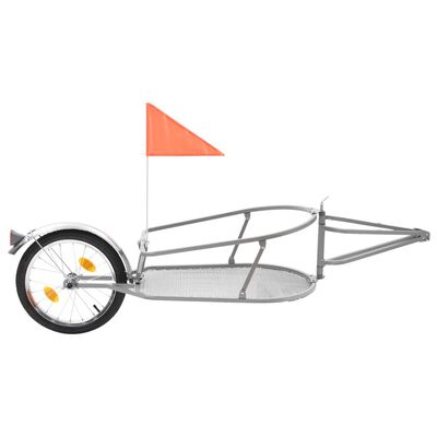 vidaXL Remolque de bicicleta para equipaje con bolsa naranja y negro
