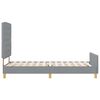 vidaXL Estructura de cama con cabecera Gris claro 80 x 200 cm tela