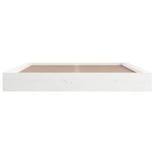 vidaXL Estructura de cama de madera maciza blanco 150x200 cm