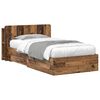 vidaXL Estructura de cama con almacenamiento Madera envejecida