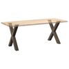 vidaXL Patas para mesa de comedor en forma de X (2 unidades, acero natural, 80 x 72-73 cm)