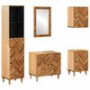 vidaXL Juego de Muebles de Ba&ntilde;o con caj&oacute;n 5 pcs Madera de mango maciza