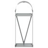 vidaXL Le&ntilde;ero de acero galvanizado plateado 40x45x100 cm