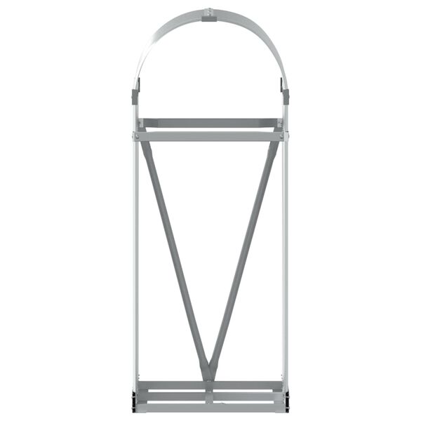 vidaXL Le&ntilde;ero de acero galvanizado plateado 40x45x100 cm