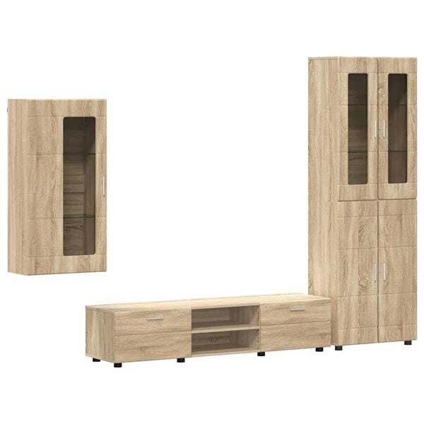vidaXL Conjunto de mueble de TV con caj&oacute;n FLORIN Roble Sonoma