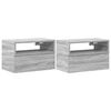 vidaXL Mesitas de noche de pared 2 uds gris sonoma 45x26x28,5 cm