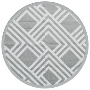 vidaXL Alfombra de exterior ARAKIL gris &Oslash;160 cm PP