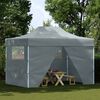 vidaXL Carpa plegable profesional 4 paredes acero gris antracita 3x4 m