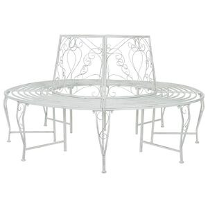 vidaXL Banco de &Aacute;rbol 8-N&uacute;mero de plazas &Oslash; 160 x 89 cm Acero