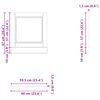 vidaXL Panel para lavavajillas Porto madera contrachapada blanco