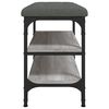 vidaXL Banco zapatero madera de ingenier&iacute;a gris Sonoma 62x32x47 cm
