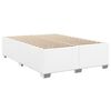 vidaXL Cama box spring con colch&oacute;n cuero sint&eacute;tico blanco 140x200cm