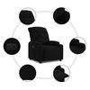 vidaXL Sill&oacute;n reclinable el&eacute;ctrico de tela negro