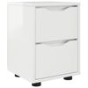 vidaXL Mesa de Noche brillante 30,5 x 30 x 43 cm Madera contrachapada