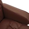 vidaXL Sill&oacute;n reclinable con reposapi&eacute;s cuero sint&eacute;tico marr&oacute;n