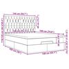 vidaXL Estructura cama otomana colch&oacute;n tela negra 140x190 cm