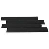 vidaXL Azulejo de metro 10 pcs Negro 29.4 x 21.4 cm Poliuretano y PET