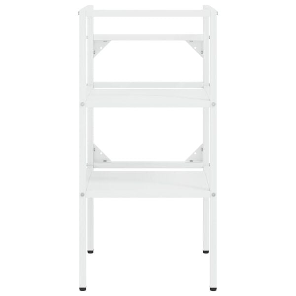 vidaXL Estructura de lavabo de hierro blanco 40x38x31 cm
