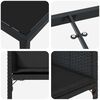 vidaXL Conjunto de Comedor de Jard&iacute;n 5 pcs Negro rat&aacute;n sint&eacute;tico