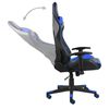 vidaXL Silla gaming giratoria PVC azul