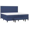 vidaXL Cama box spring con colch&oacute;n tela azul 200x200 cm