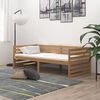 vidaXL Sof&aacute; cama y colch&oacute;n madera pino maciza marr&oacute;n miel 90x200 cm