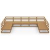 vidaXL Juego de muebles de jard&iacute;n 9 piezas madera maciza de pino