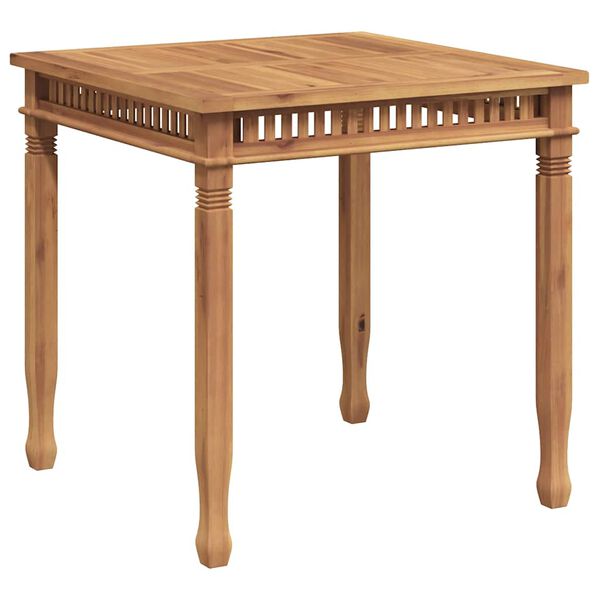 vidaXL Mesa de comedor de jardín madera maciza de teca 80x80x80 cm