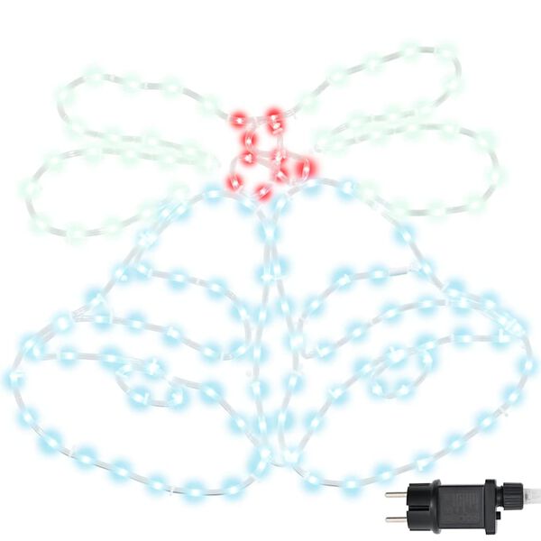 vidaXL Campana de Navidad con 144 LED Multicolor 56 x 46 cm PVC