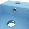 vidaXL Lavabo con rebosadero cer&aacute;mica azul claro