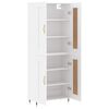 vidaXL Aparador alto madera contrachapada blanco 69,5x34x180 cm