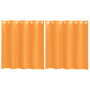 vidaXL Cortinas de gasa con ojales 2 uds naranja 140x140 cm