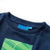 Camiseta infantil de manga larga azul marino 104