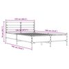 vidaXL Estructura cama madera ingenier&iacute;a metal roble Sonoma 120x190 cm