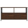 vidaXL Mueble TV hierro y madera contrachapada roble marr&oacute;n 90x33x45cm